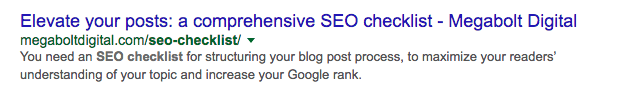 Make sure that all the parts of your Google SERP listing are optimized too!